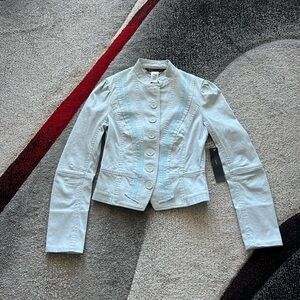 Marc Jacobs Tinted Blue Button Up Jacket